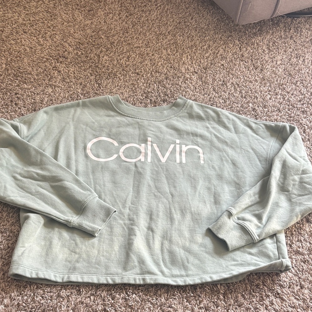 Calvin Klein size small mint sweatshirt crop